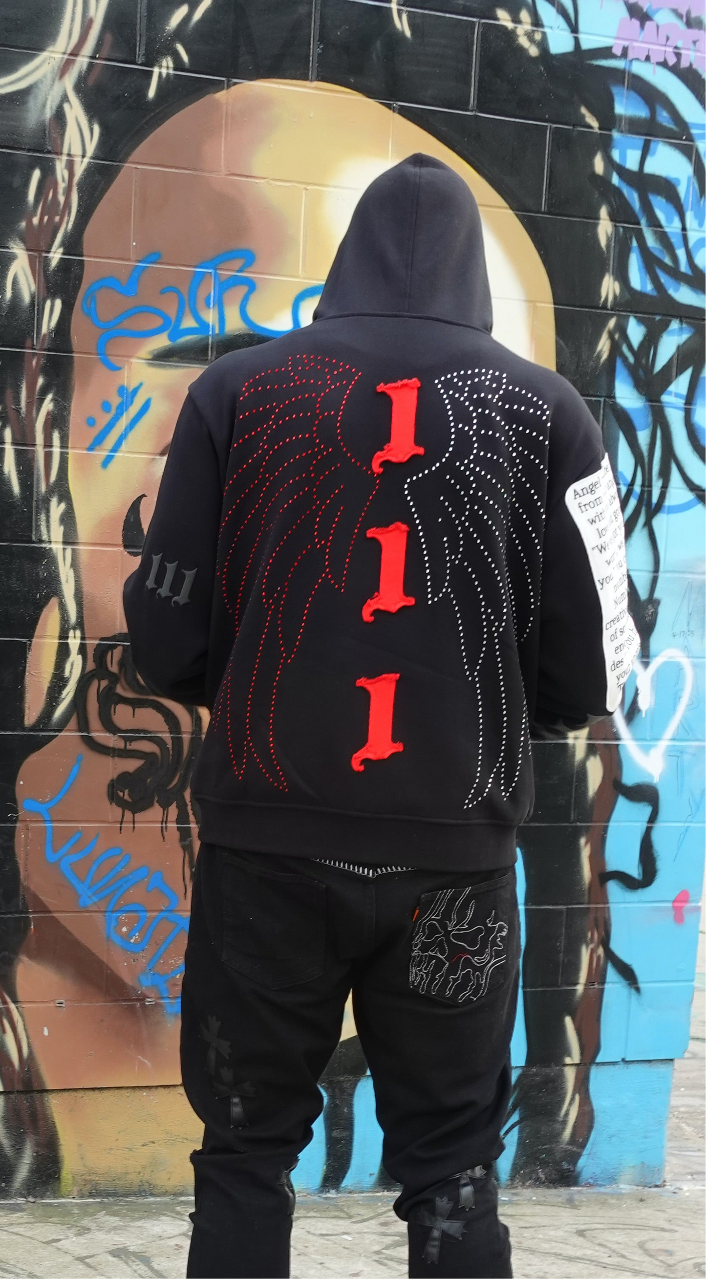 Angel Rhinestone Hoodie