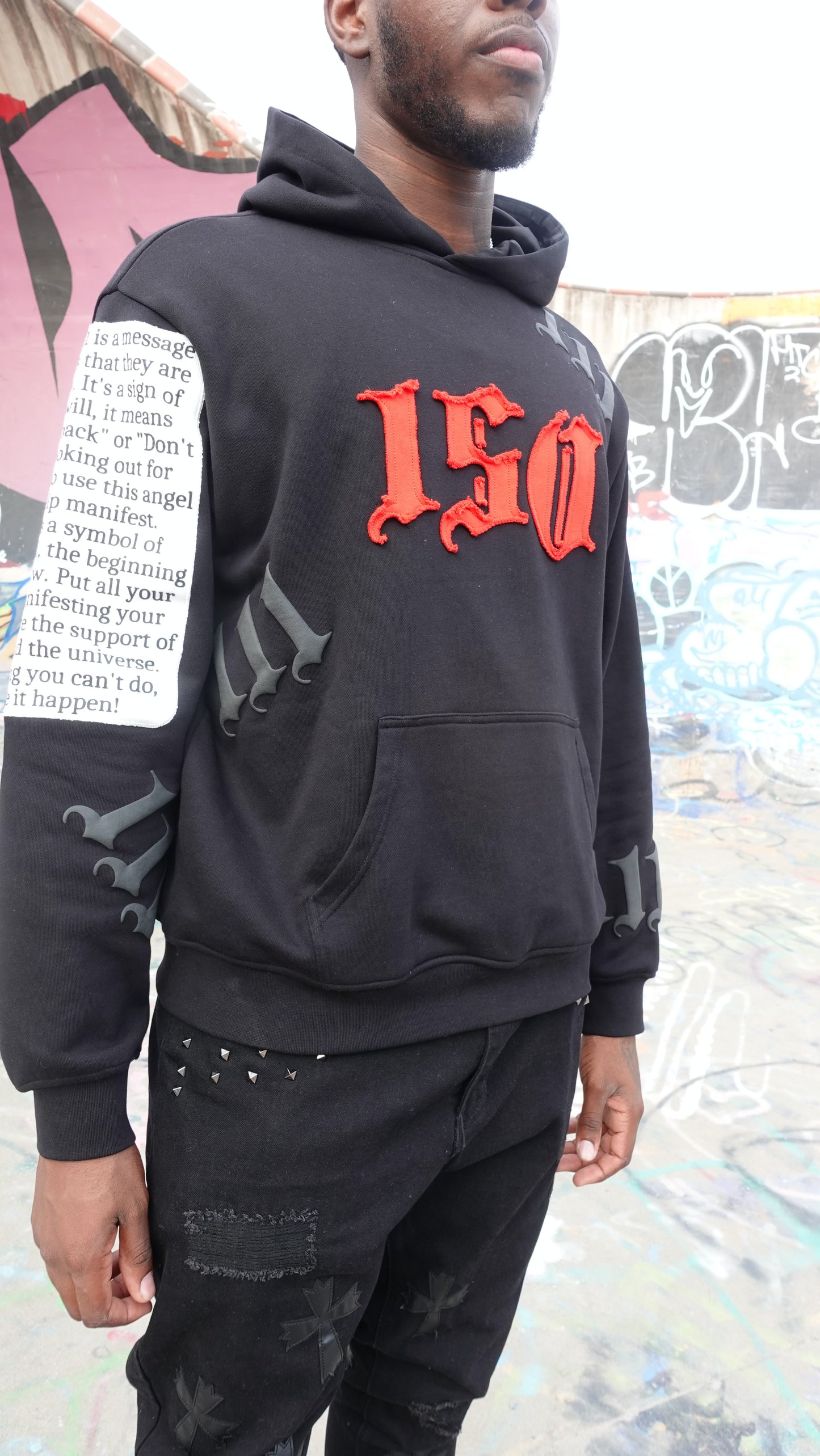 Angel Rhinestone Hoodie