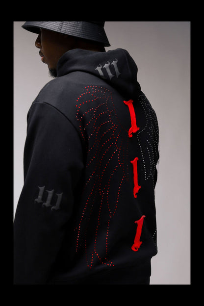 Angel Rhinestone Hoodie