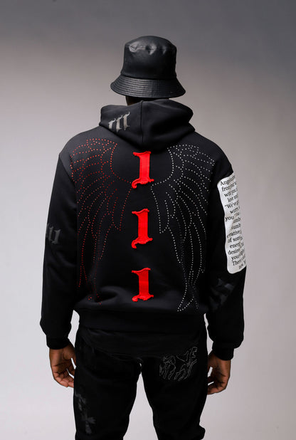 Angel Rhinestone Hoodie